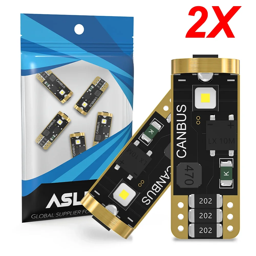 2pcs T10 W5W LED Canbus No Error Bulbs 3838 3smd High Power Interior Dome Lights Auto Width Reading Lamp 12V 24V White 6000K