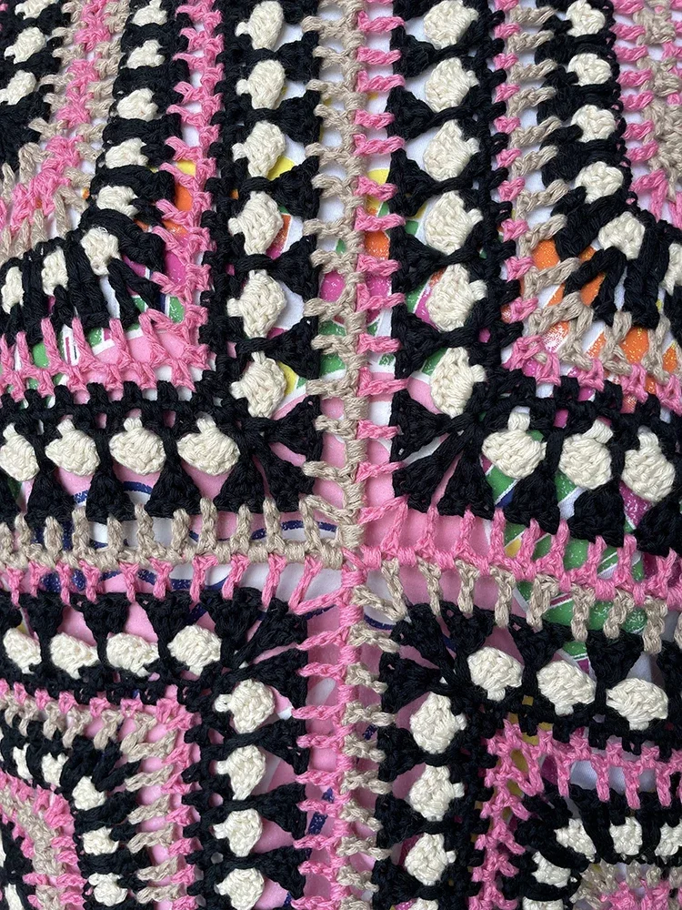 Handmade Crochet Retro Sweater Vest 2025 Summer Fashion Trends Women Vntage Hollow Out Knit Top Wholesale Knitwear Women Clothes