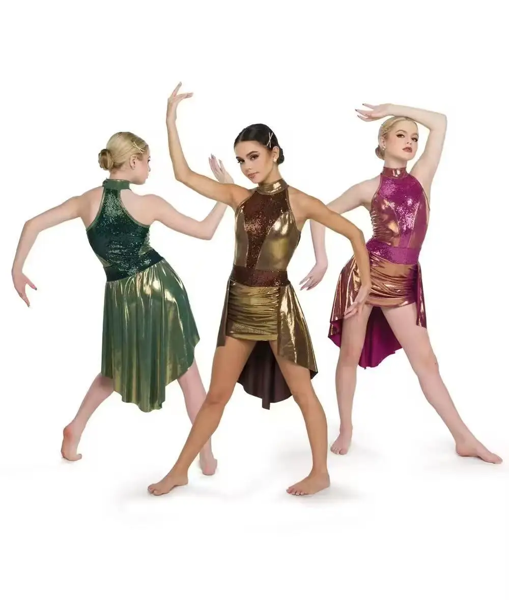 يوتار الترتر أزياء رقص الجاز الهيب هوب أزياء رقص الفتيات الباليه توتو فستان مرحلة أزياء مسرحية