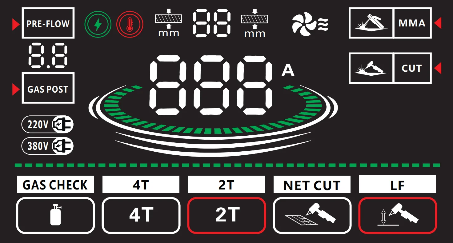 LETSWELD Pilot CUT 80A/100A/120A/160A LGK Low Frequency 220-440V Air Plasma Cutter & Welder Portable 50mm Thickness