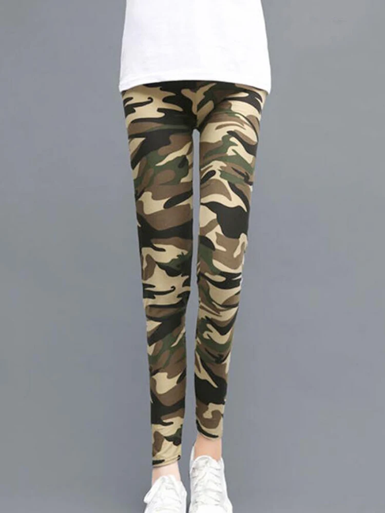 Women Fashion Camouflage Leggings Sexy Print Femme Push Up Pants Casual Camo Sport Workout Fitness Legging