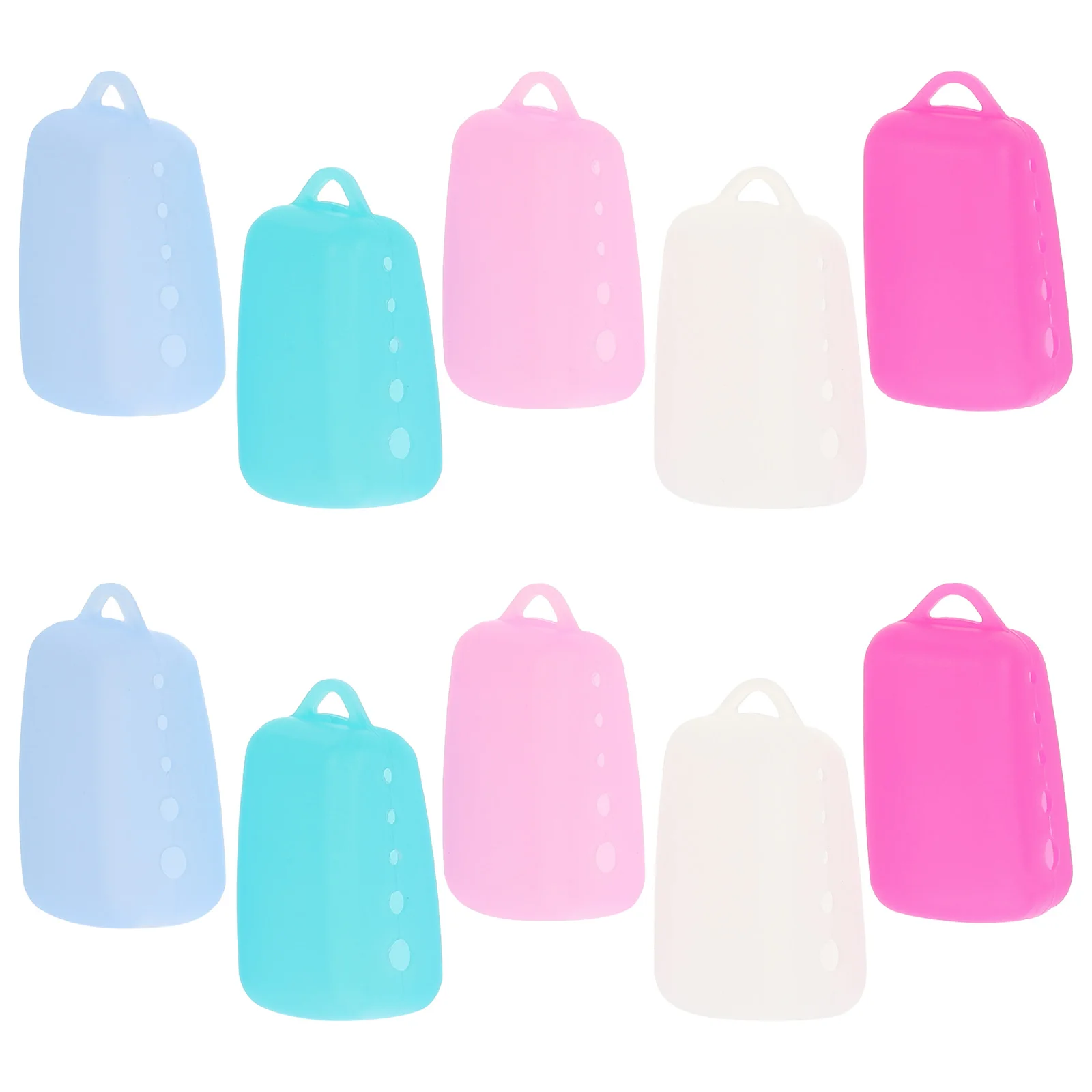 

10pcs Toothbrush Covers Travel Case Protective Caps Portable Dust Cover Silicone Compact For Home Camping Trip