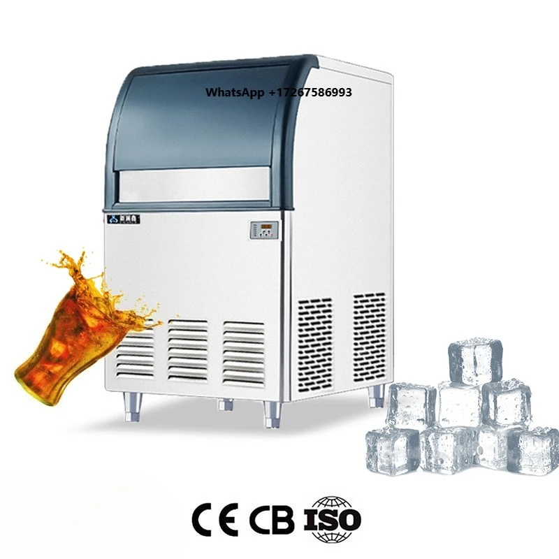 Lanxin Ice Maker Small Commercial Fully Automatic Square Ice Machine for Coffee Shop Bubble Tea Shop
