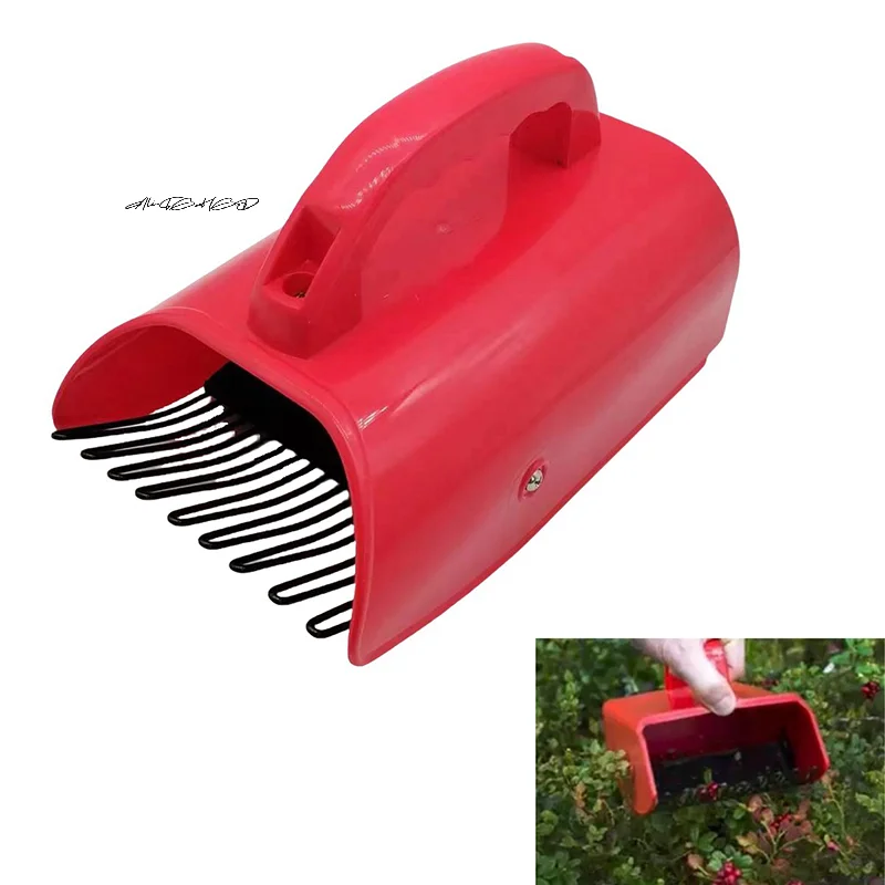 1Pc Blueberry Picker Scoop With Metal Comb Plastic Huckleberry Picking Rake Easy Harvesting Tool For Blueberries