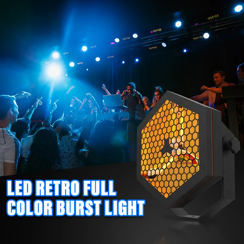 Colorful Led Retro Strobe Stage Light 3X60W LED 48X0.5W LED RGBW Wash Blinder Strobe Light