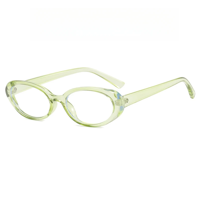 Elliptical fashion decorative glasses - Korean version for both men and women, trendy anti-blue light glasses