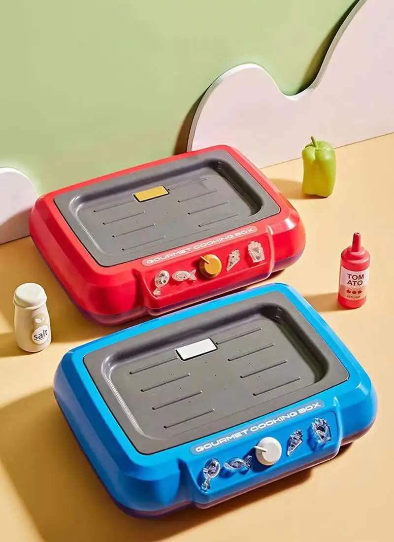 DIY Children's Play House Toy Multi-functional Induction Cooker Kitchen Cooking Set Change Color Food Recognize Tools Kids Gifts