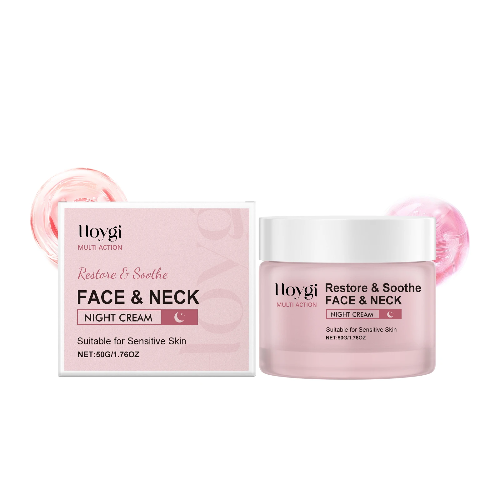 

Hyaluronic Acid Night Cream - Intense Moisture Repair for Face & Neck with Shea Butter & Vitamin E (50g/1.76oz)"