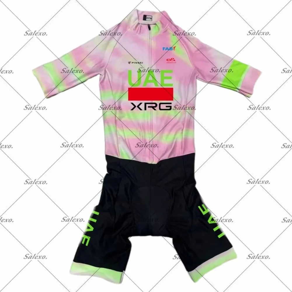 

2026 UAE XRG Tour De France Jersey LASER CUT Gradient Skinsuit Cycling Short Sleeved Bodysuit SHORT Bike Maillot Ropa Ciclismo
