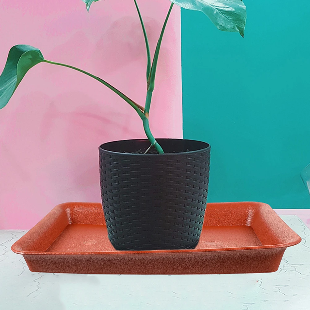 

10 Pcs Square Flower Pot Tray Drainage for Indoor Plants Pp Drip Saucer Rectangular