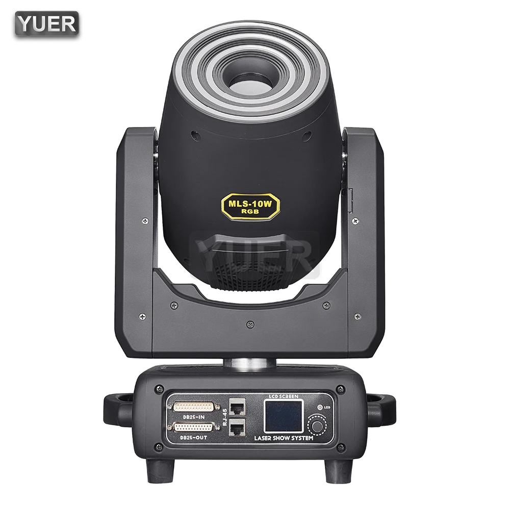 Pro NEW 30Kpps 10W RGB Laser Moving Head + Light Strip RGB 3D LED Ring Wedding DMX ILDA DJ Scanning Stage Lighting Disco Strong