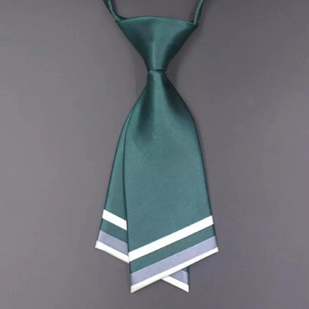 Simple Stripe Small Necktie Suit Gravatas Double-layer Children Tie Neck Tie Lazy Ties School Uniform Tie