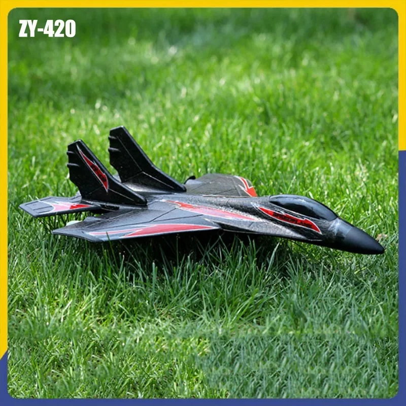 Zy-420 Elektrisches ferngesteuertes Segelflugzeug-Flugzeugmodell, Starrflügel-Schaumkämpfer, Spielzeugflugzeug, sturzsicher, Geschenk für Kinder ab 8 Jahren