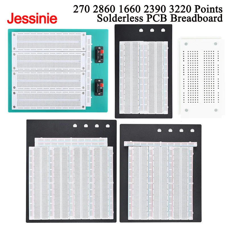 syb-46-500-270-2860-1660-2390-3220-holes-points-solderless-pcb-breadboard-circuit-test-bread-board-2-3-4-in-1-combination-diy