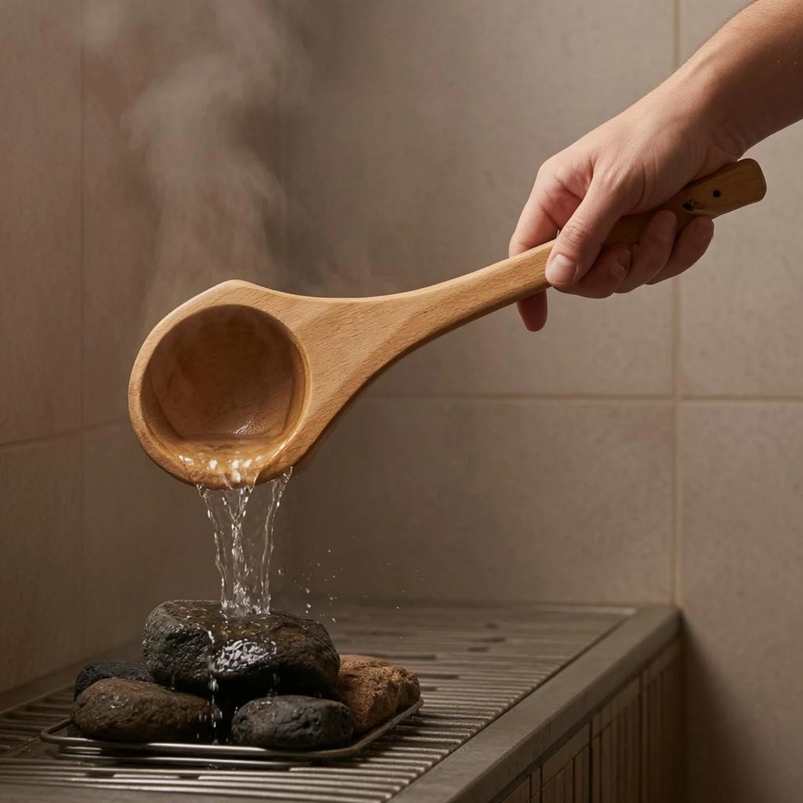 Wooden Ladle Polished Finish Wood Soup Ladle Kitchen Tool Eco-Friendly