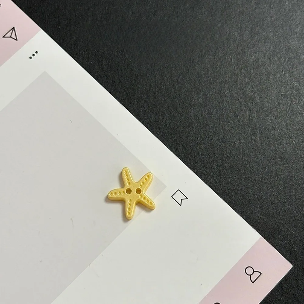 

40pcs Exquisite Colorful Starfish Buttons Creative Resin Imitation Shell Buttons Fashionable Cute DIY Buttons Cardigan Sweater