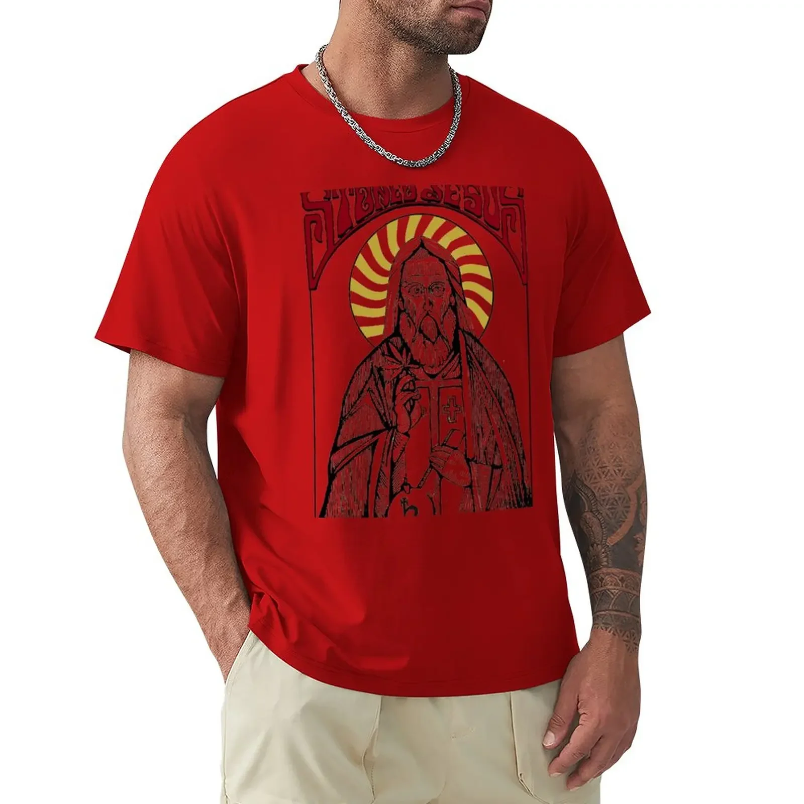 

Stoned Jesus Poster T-Shirt tees korean fashion hippie clothes tshirts for men