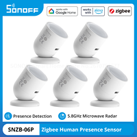 SONOFF 1-10PCS SNZB-06P Zigbee Human Presence Sensor Smart Home Light sensing Microwave radar Works with eWeLink Alexa Google