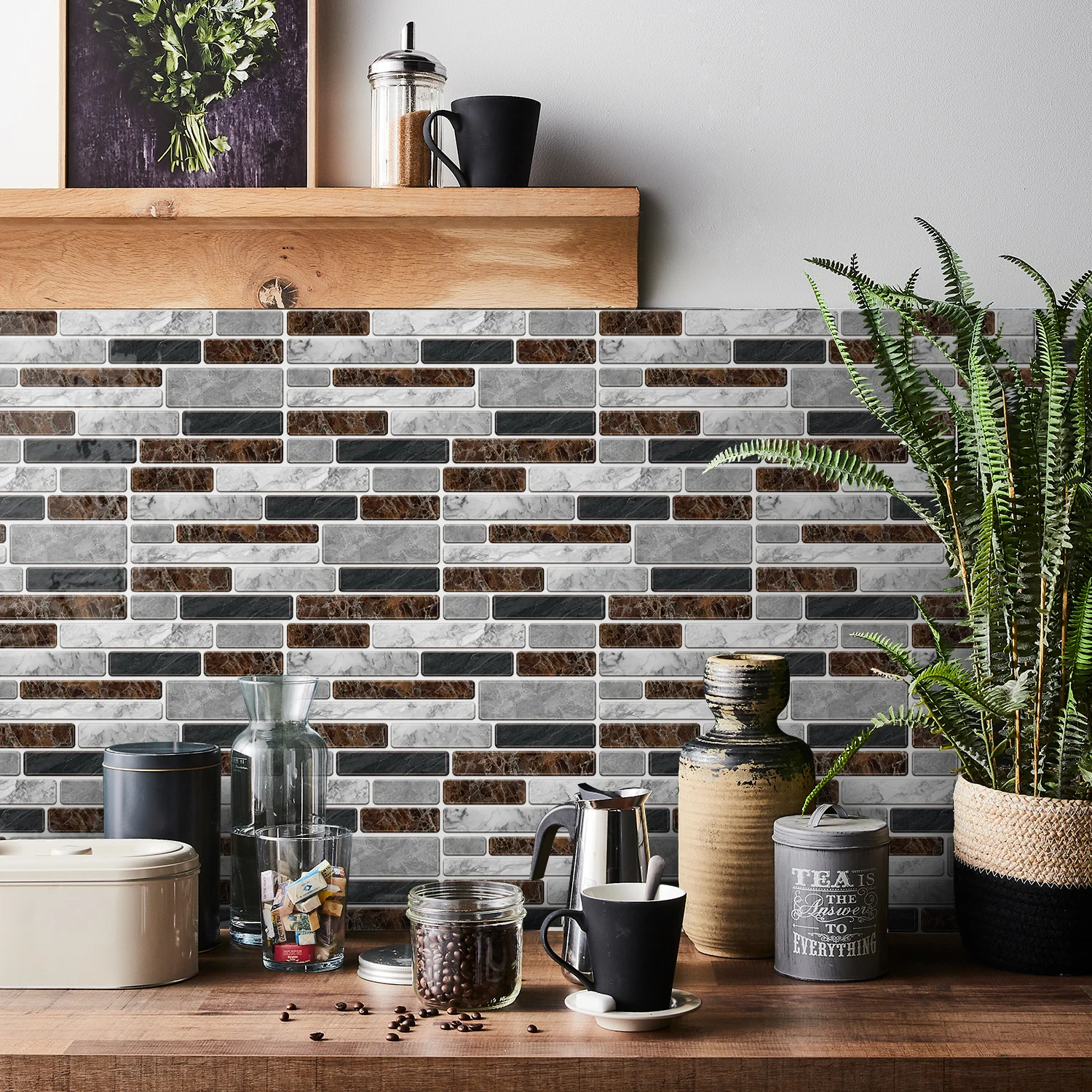 

6/12/24 pieces of retro style, suitable for home decoration, self-adhesive peeling and pasting wallpaper wall stickers