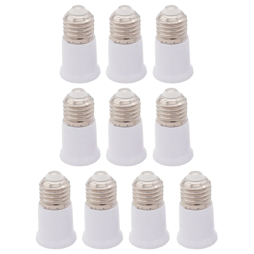 10 Pcs Bulb Extension Adapter Lampholder Converter Light Socket Extender Fitting E27