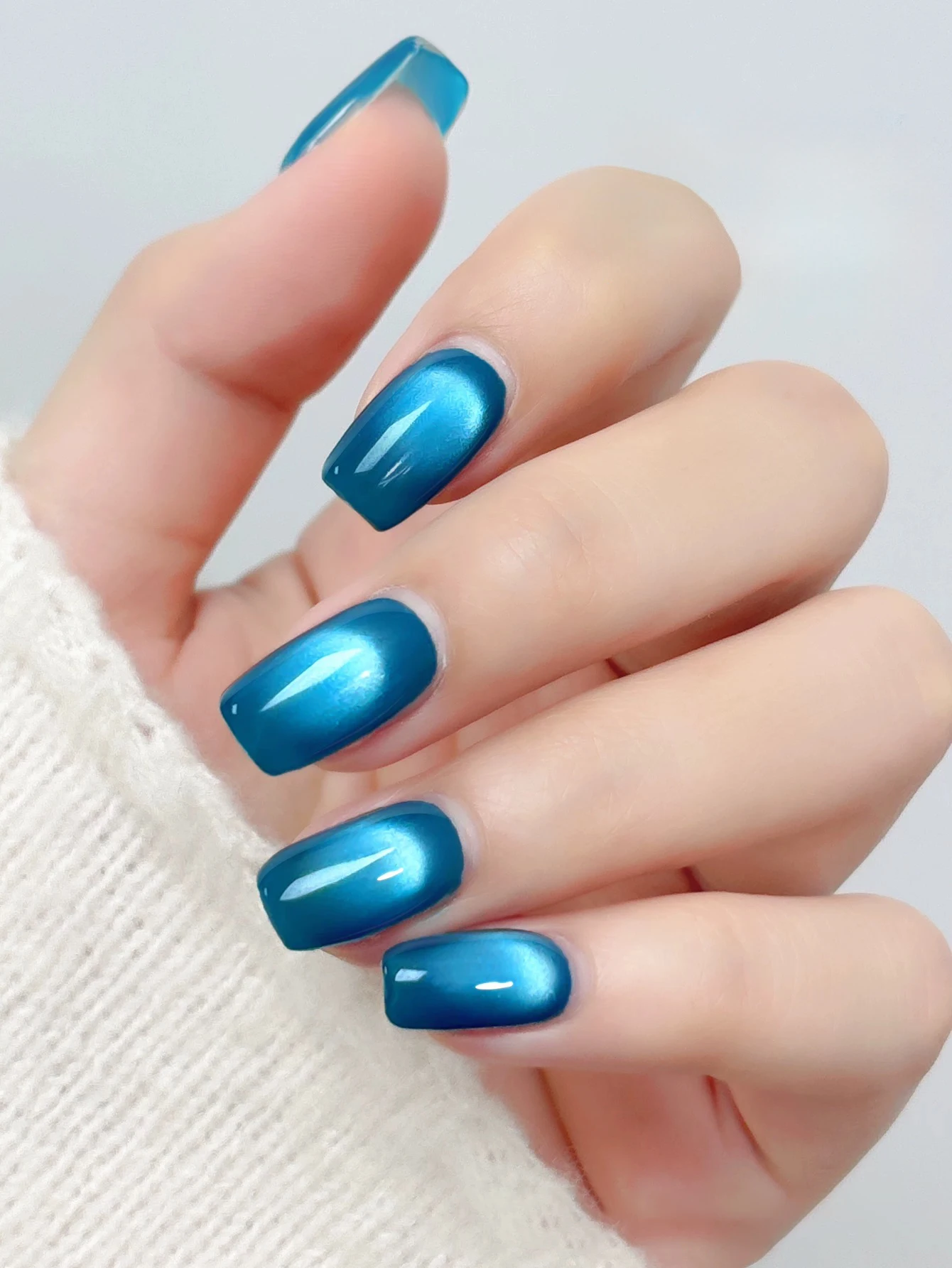 شاكا 10 مللي الراين بحيرة الأزرق القط المغناطيسي هلام الأزرق الداكن بريق نقع قبالة الأشعة فوق البنفسجية هلام مسمار الفن الورنيش مانيكير الأظافر