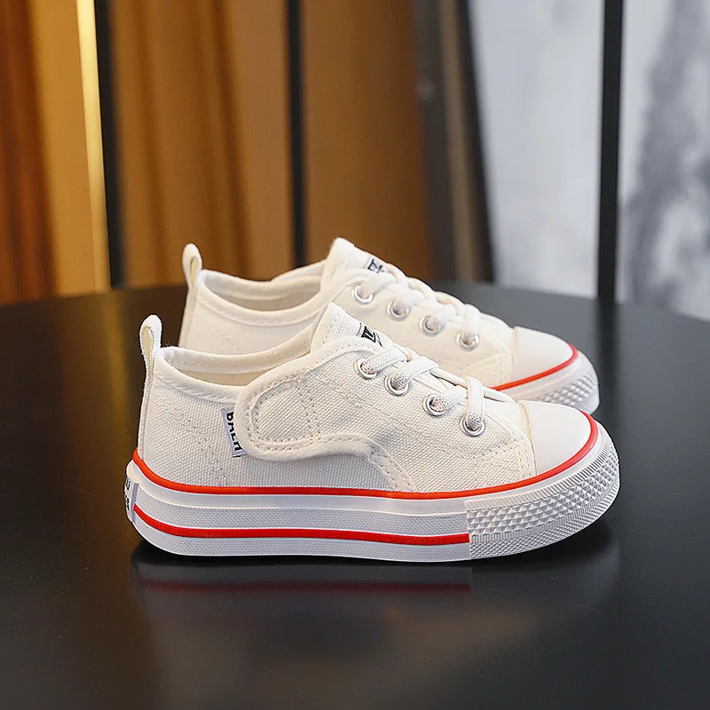 

Весенне-осенние детские низкие парусиновые туфли с высоким берцем и круглым носком для маленьких мальчиков, повседневная дышащая противоскользящая обувь на липучке, однотонная