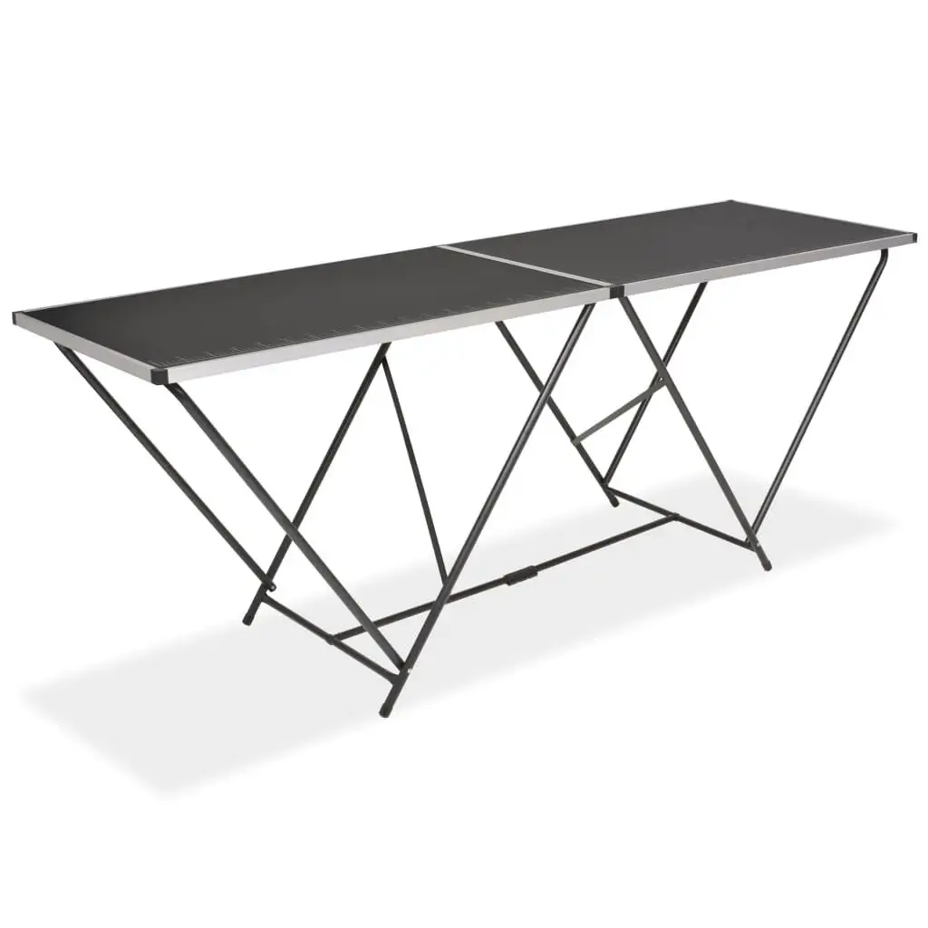 200x60x78 cm Folding MDF & Aluminum Table - Space-Saving Design for Home & Office