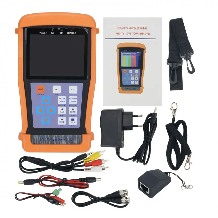 

TE-300 CCTV Tester PRO IPC w/ 3.5" LCD 12V Output RS485 PTZ Control For Analog Cameras