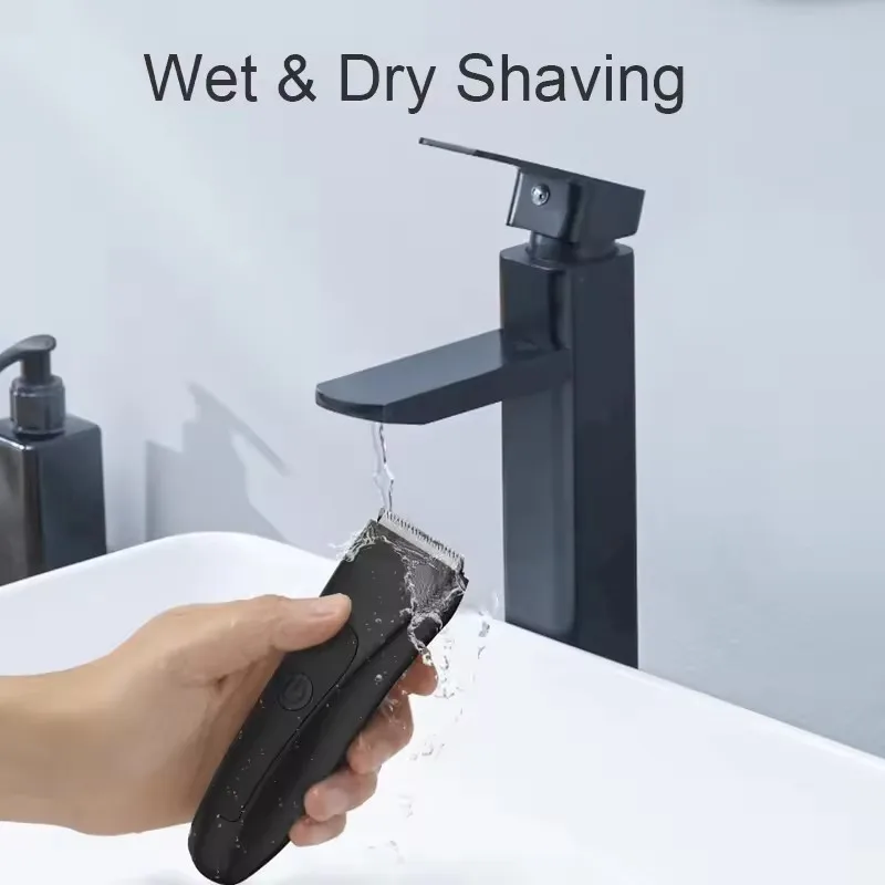Wireless Electric IPX7 Waterproof Groin Trimmer Washable Men Woman Hair Removal Epilator Beard Body Hair Trimmer Shaver Razor