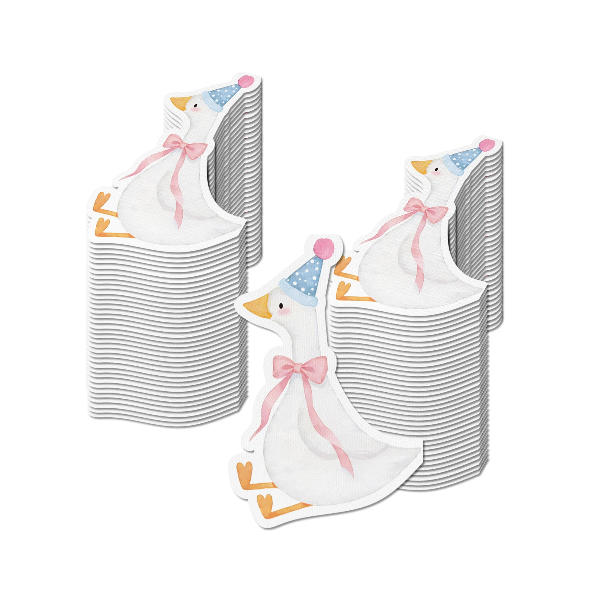 20/40/60 Stück weiße Servietten in Gänseform für Geburtstagsdekoration, Abendessen, Papierservietten für Babyparty, Party-Dekoration, Zubehör