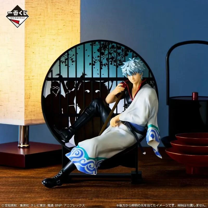 

Original Bandai Ichiban Kuji Gintama Sakata Gintoki Layer Figure Scape Figure Anime Action Model Collectible Toys Gift