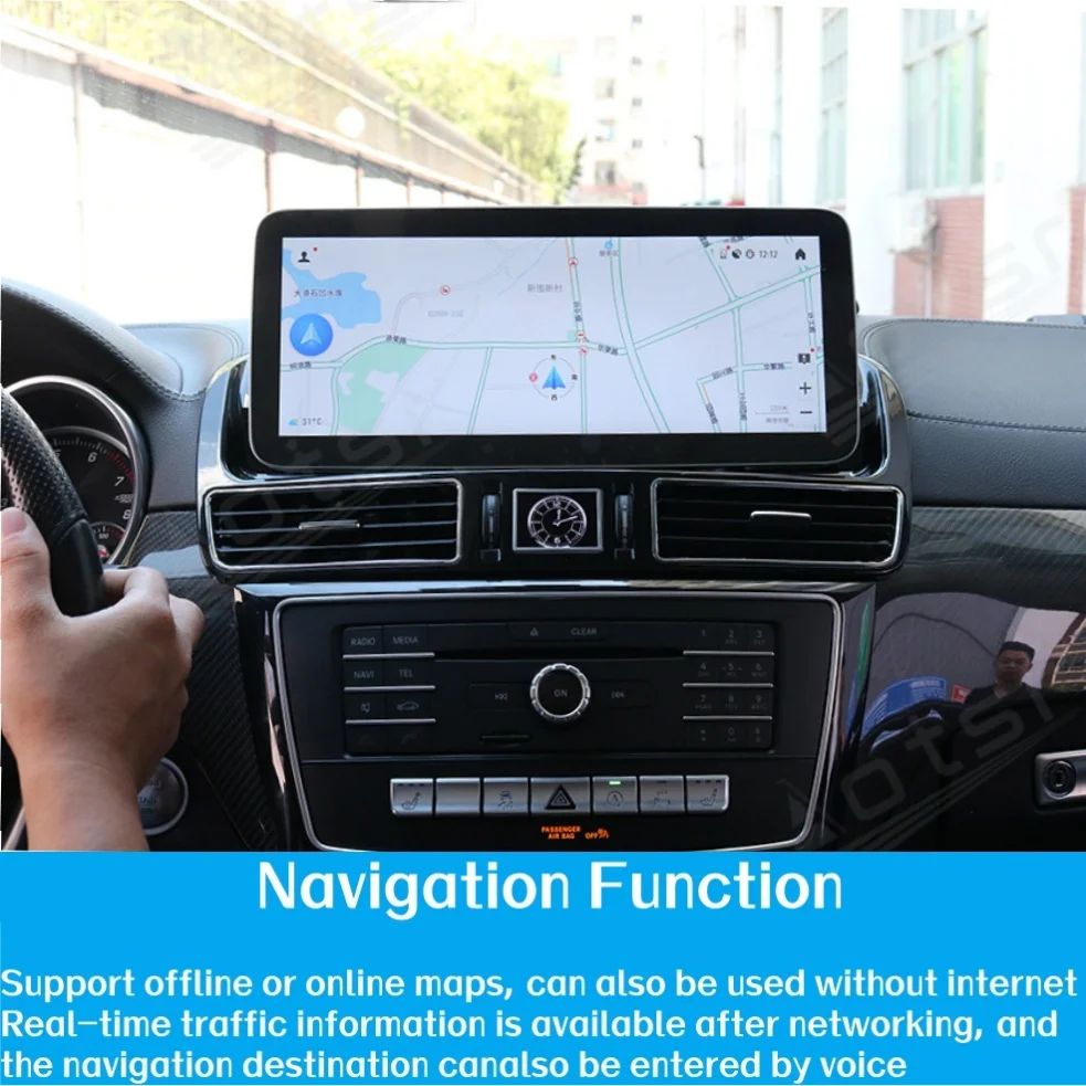 For Mercedes Benz GLE GLS GL ML W166 X166 2012-2019 Android 14 Car Radio Snapdragon 256G Multimedia Player Auto Tape Recorder