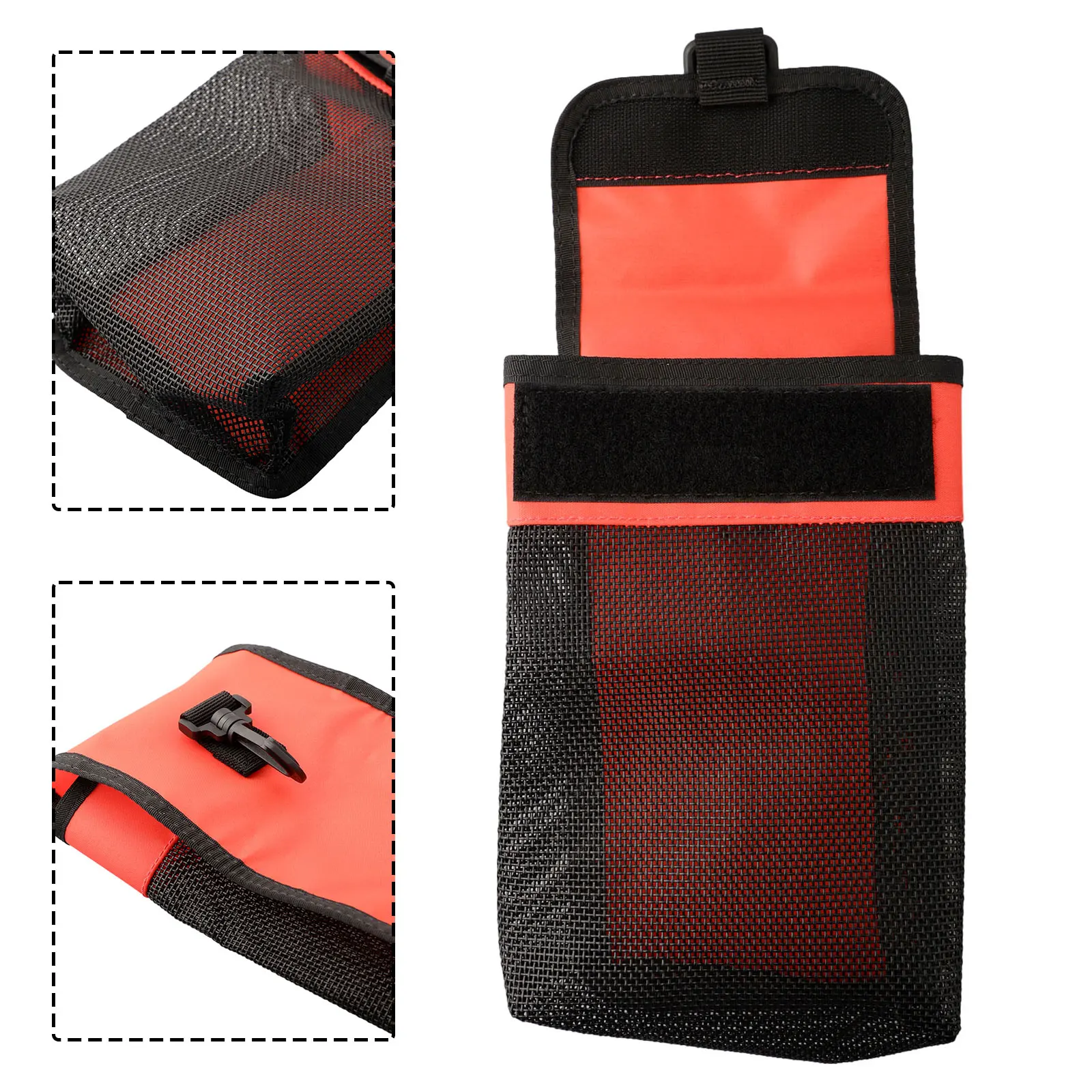 Convenient Diving Buoy Safety Marker Buoy Mesh Bag Storage Bag Lightweight Portable SMB Storage Bag Scuba Diving SMB