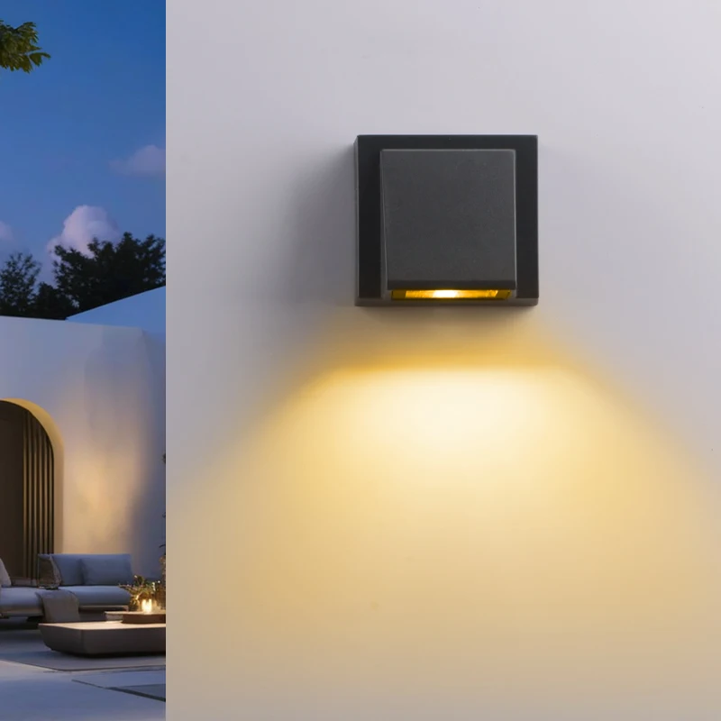 Modern Waterproof IP65 Outdoor Wall Lamp Aluminum Alloy 5WLED Wall Lamp Balcony Garden Home Decoration Lighting AC110V 220V
