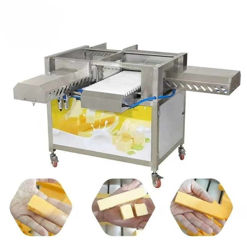 Industrial Cheese Cutter Block Cheese Slicing Cutter Two Stage Cuber Dice Dicer Mozzarella Cheese Cutting Machine