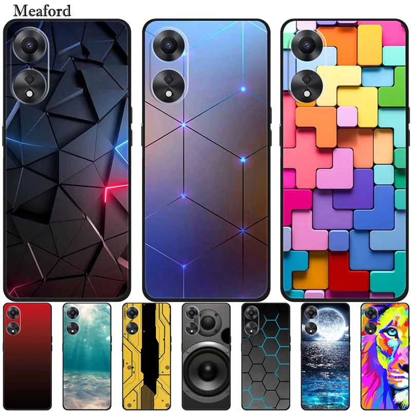 For OPPO A78 5G Case Fashion Silicone Soft TPU Back Cover For Oppo A58 A58X 5G OPPOA78 5G Phone Cases Shockproof CPH2483 Fundas