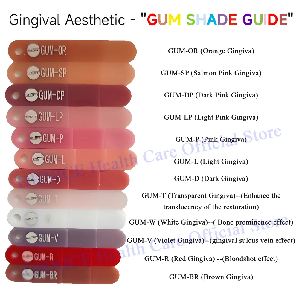 

Dentist Tool: Shofu 12-Color Gingival Aesthetic Shade Guide & Gum Colorimeter for Accurate Denture Color Matching‌