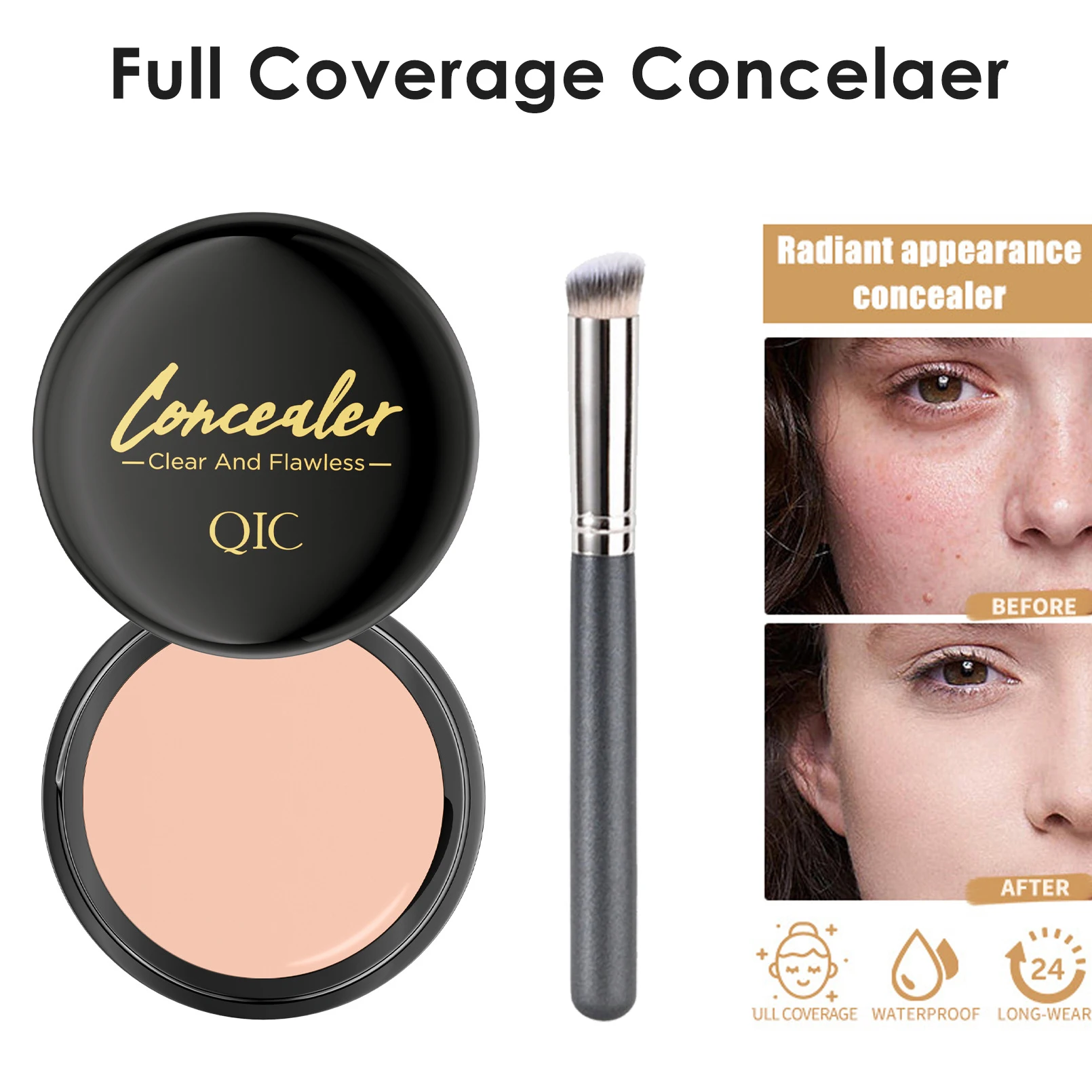 Face Freckles Foundation Concealer Pallet Long Lasting Full Coverage Dark Circles Corrector Contour Lasting Brighten Face Makeup