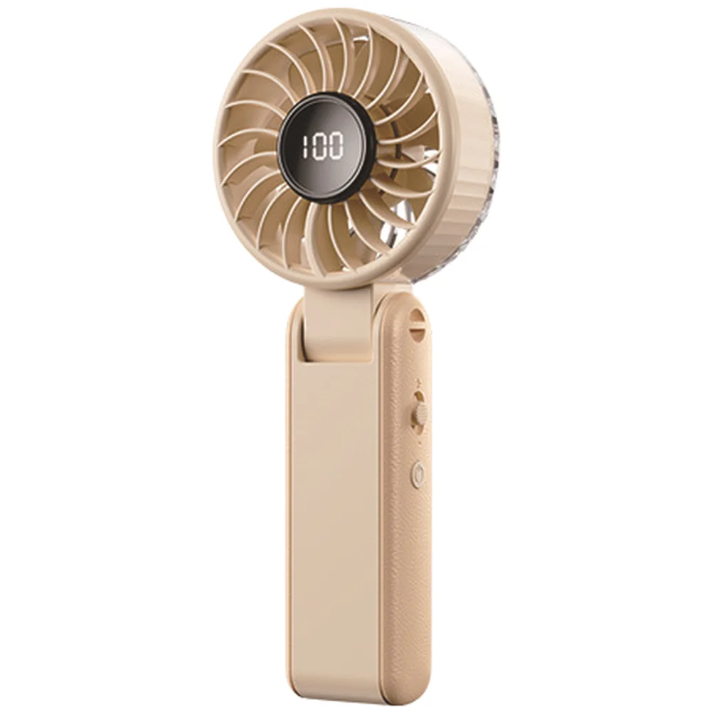 Handheld Fan Featuring Digital Display 100-Step Adjustable Airflow USB Rechargeable Battery Long Runtime Quiet Performance