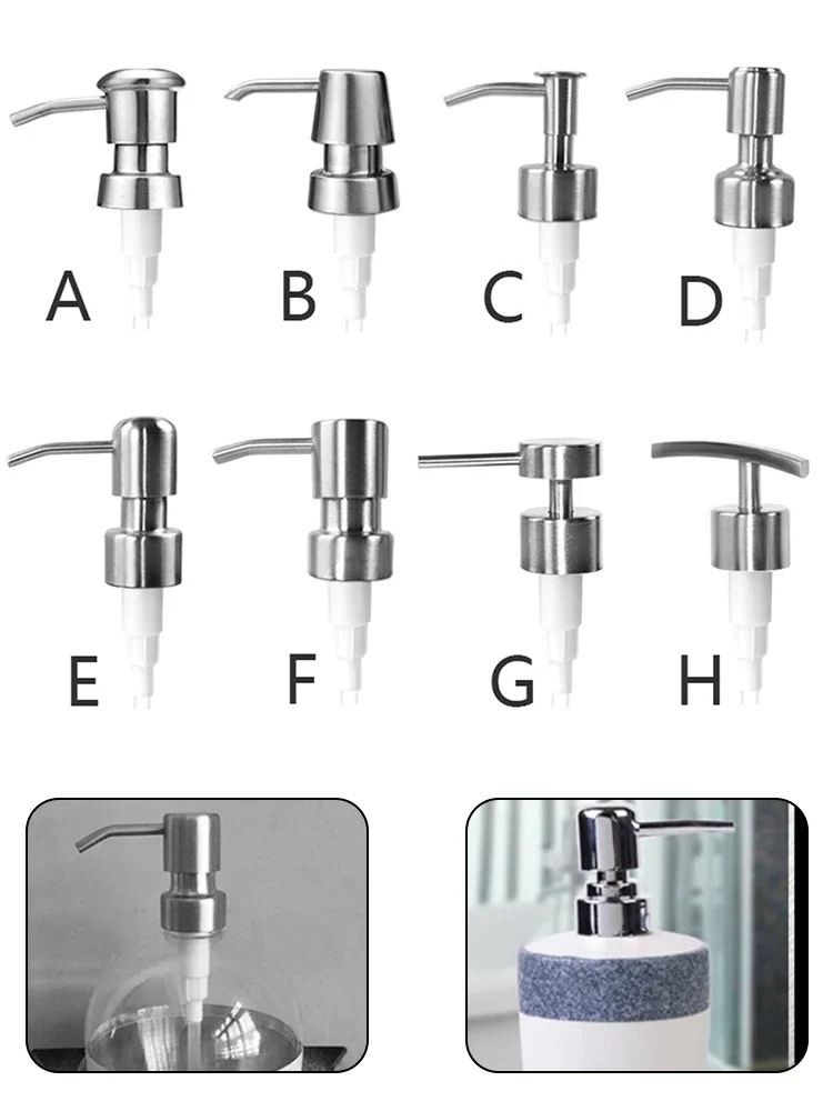 

304 Stainless Steel Lotion Bottle Dispenser Soap Dispenser Press Head Home Bathroom Tools Replacement Brushed Nozzle