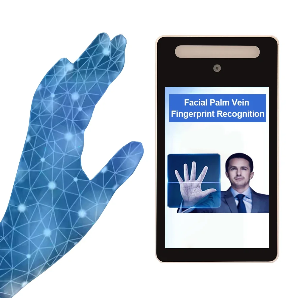 8 inch Facial Palm Vein Fingerprint Recognition Password Swipe card Access Control Attendance All-In-One Machine Manufacturer