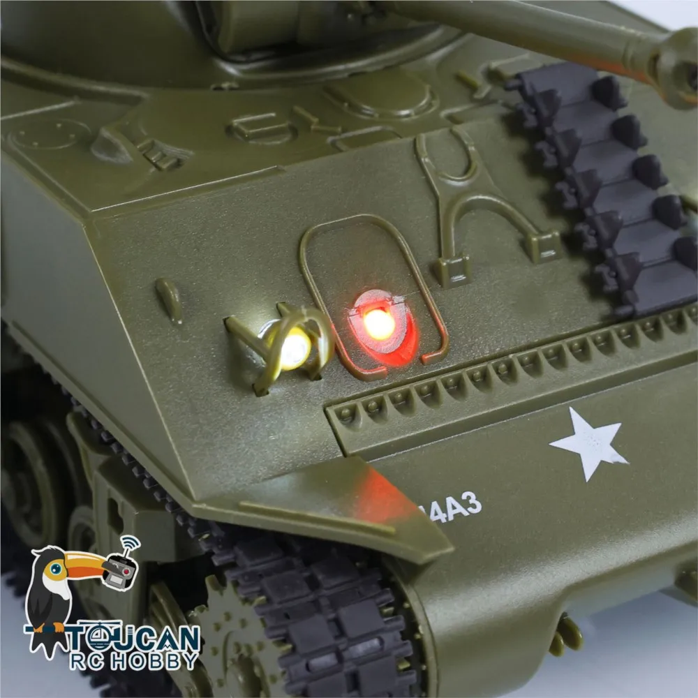 Heng Long 1/30 RC Battle Tank Sherman M4A3 3841-01 2.4G Remote Control Miniature Toy Tanks Compact Play TH23393-SMT7 - view 6