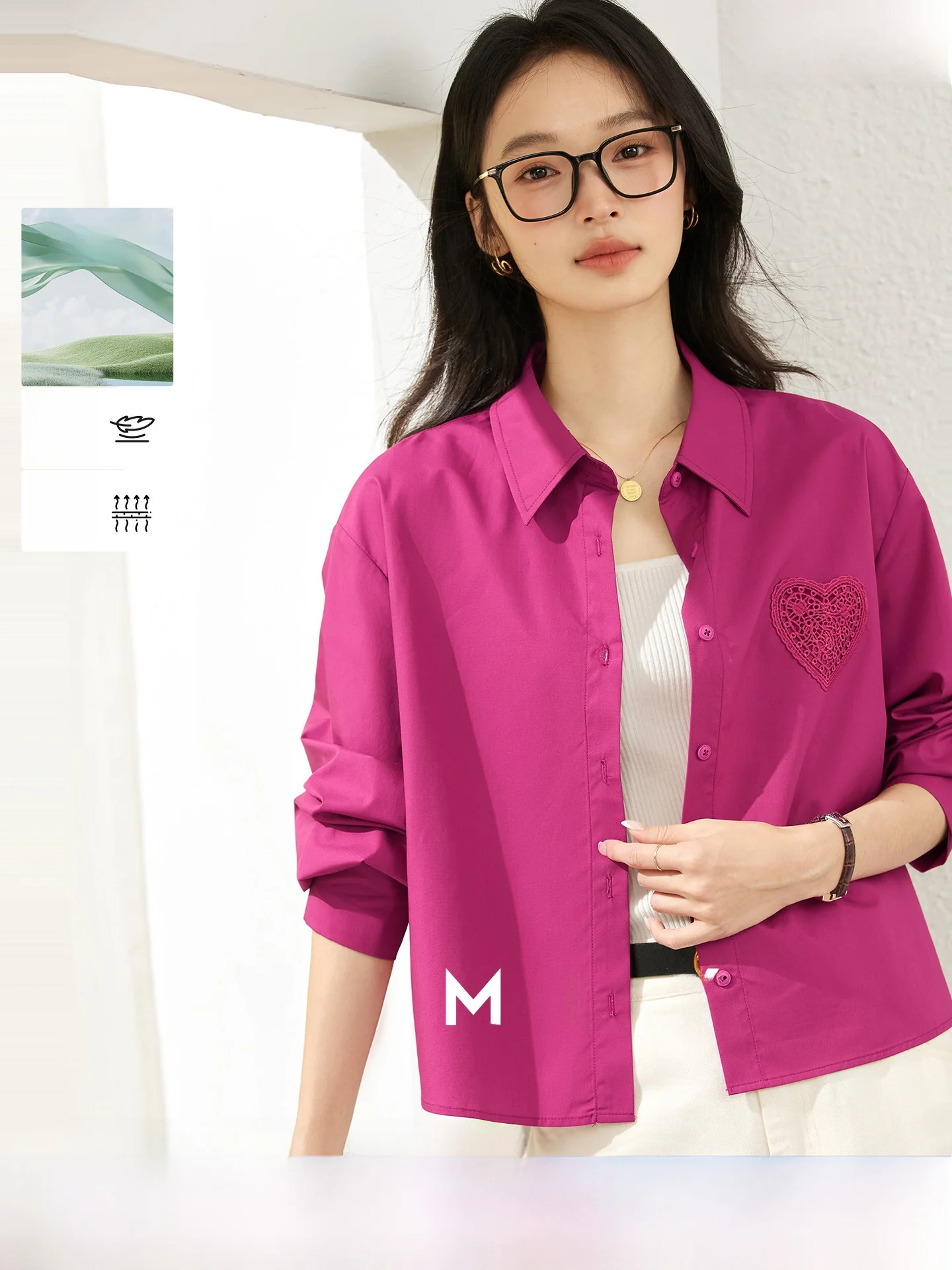 

Женская блузка с длинным рукавом и кружевным воротником в форме красного сердца, осенняя модная повседневная свободная блузка для женщин