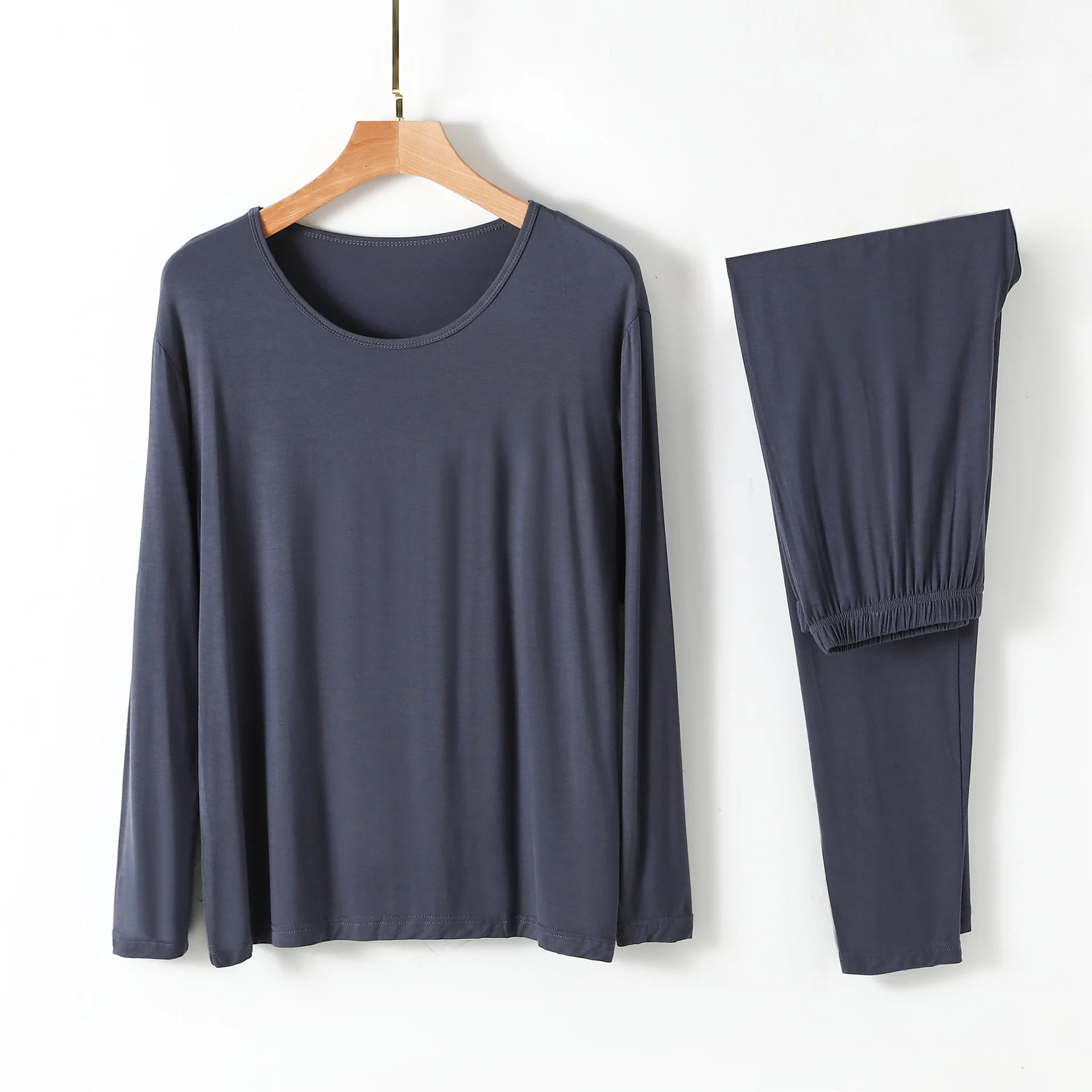 round neck-dark gray