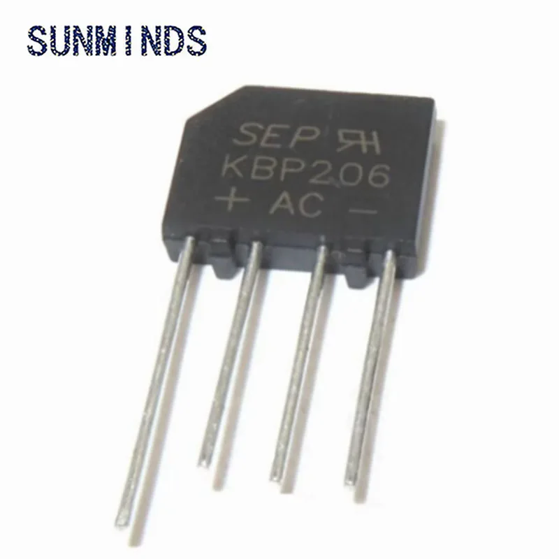 10PCS KBP206 KBP208 KBP210 KBP307 KBP308 KBP310 KBP410 2A/3A Straight Plug Flat Bridge Rectifier Bridge Stack