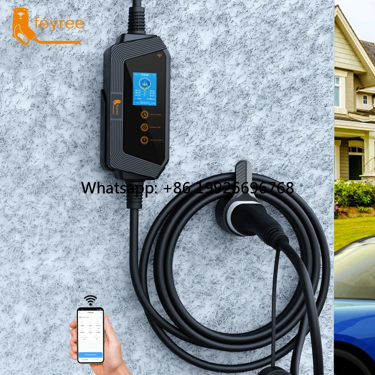

Зарядные станции Feyree AC для электромобилей 7 кВт/11 кВт/22 кВт, портативное зарядное устройство EVSE с умным управлением через Wi-Fi и приложение для электромобилей
