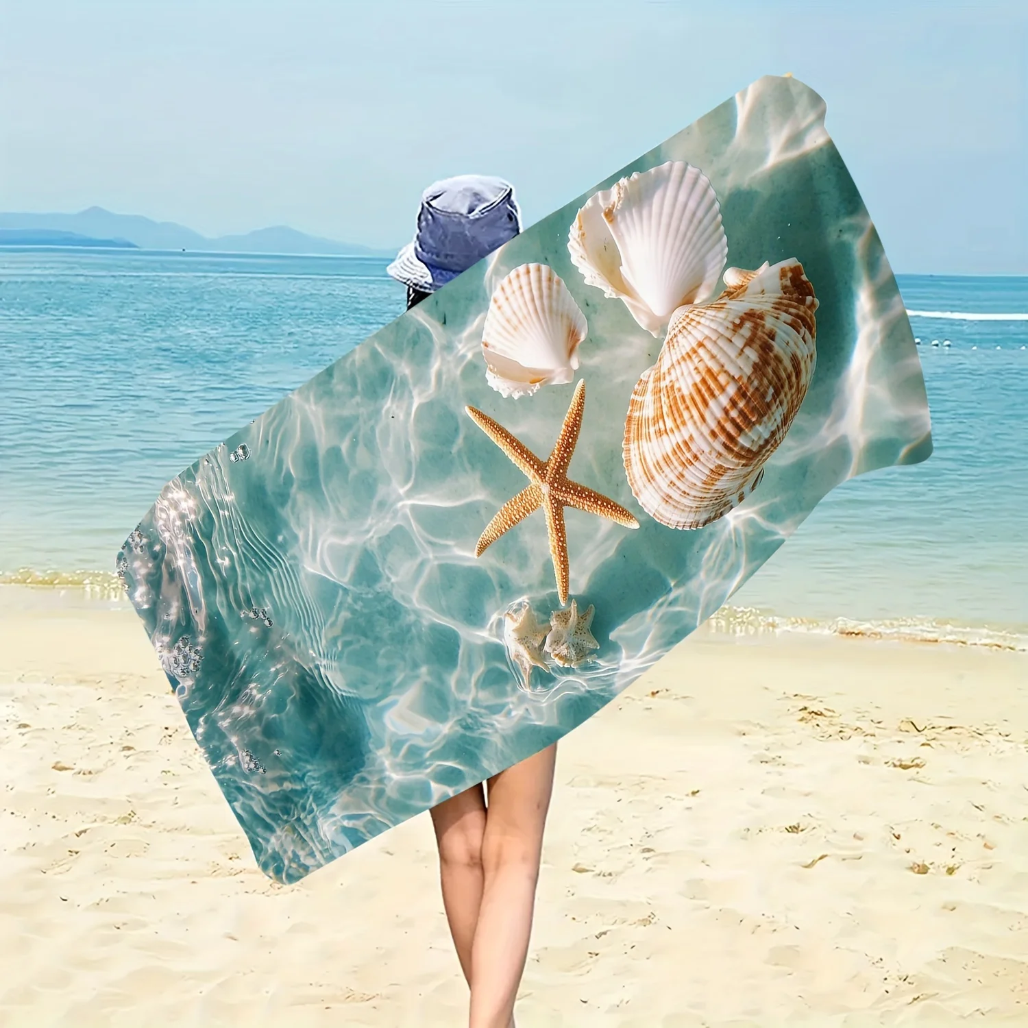 A star themed beach towel Absorbent and lightweight Great for sun protection beach shower campingand amusthave holiday accessory