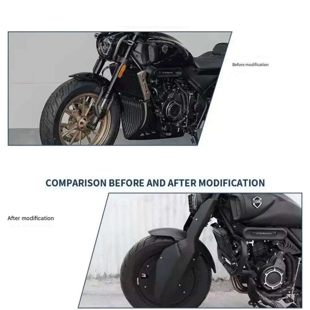 FOR Heavy Duty Steel Shock Absorber Dust Shield Decorative Bracket for Voge CU525 Cruiser Bike Aftermarket Styling Part