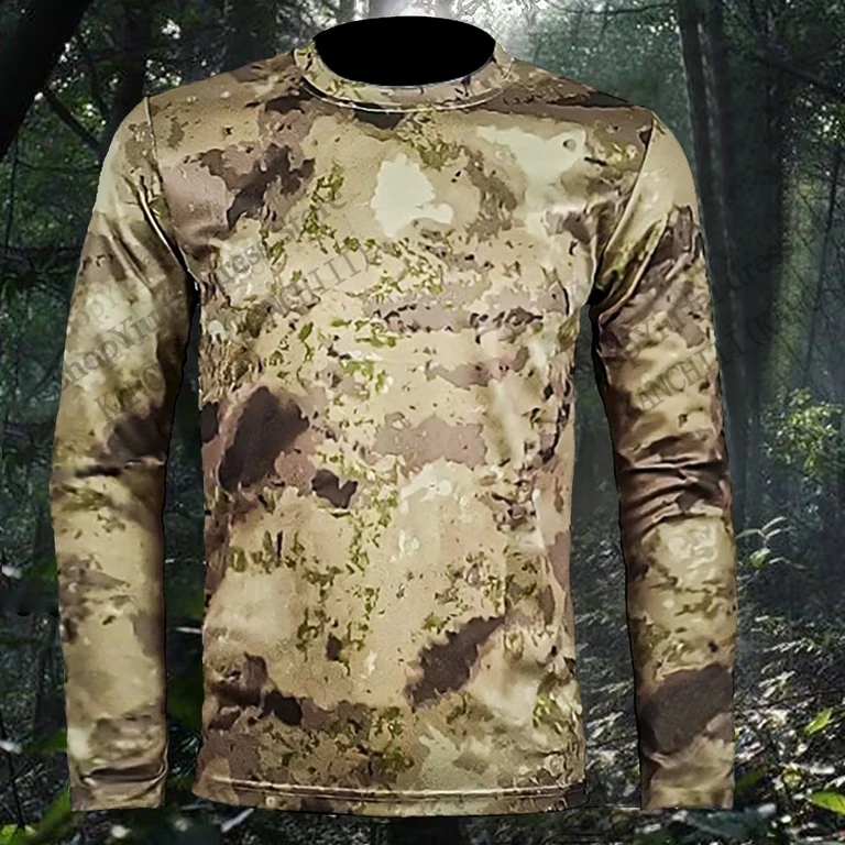 Hunting Shooting Fishing Camouflage 3D Print Long Sleeve T-shirt Men Women Fashion Camo Outdoor Tops Tees Men Clothes Sports New