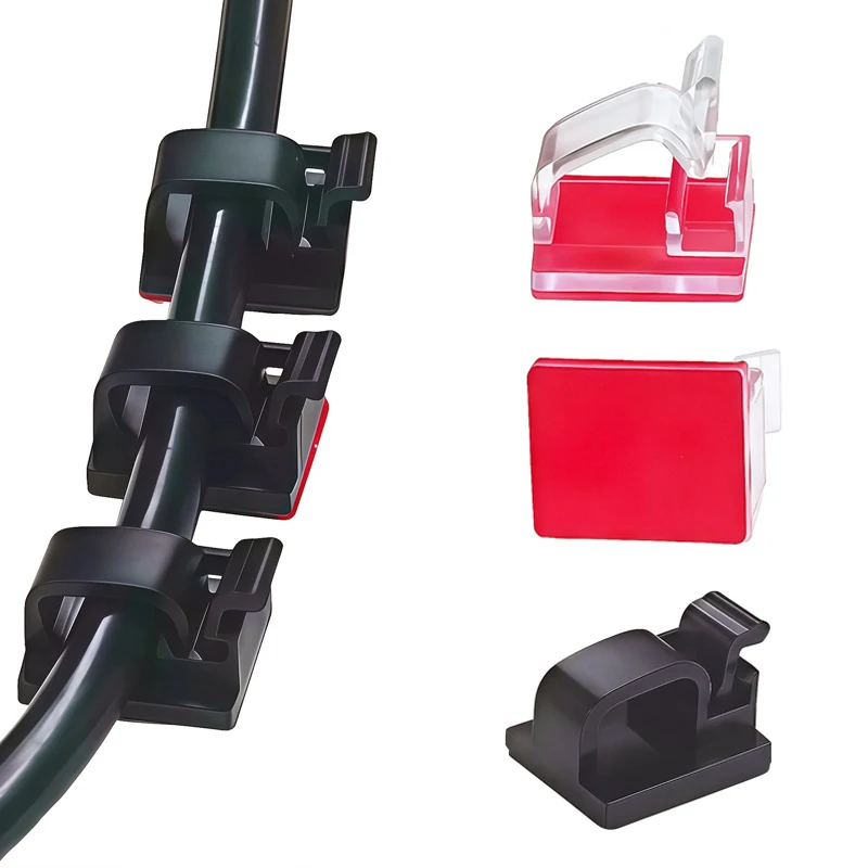 20pcs Cable Clips Adhesive Wire Clips Strong Cord Clips Wire Holders Cable Management Clips for Desk Wall Car TV Ethernet Cable